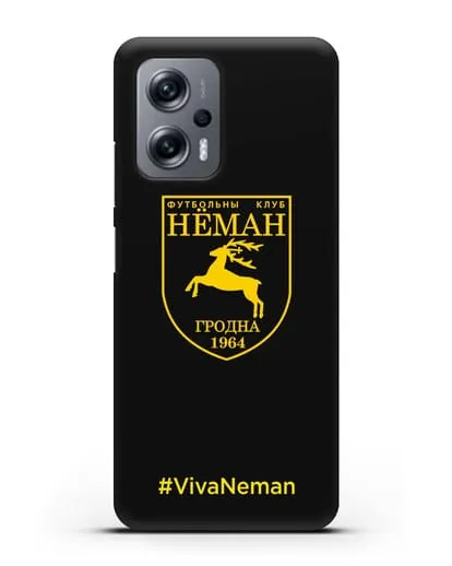 Чехол с логотипом ФК Неман Гродно и надписью #VivaNeman силиконовый для Xiaomi Poco X4 GT