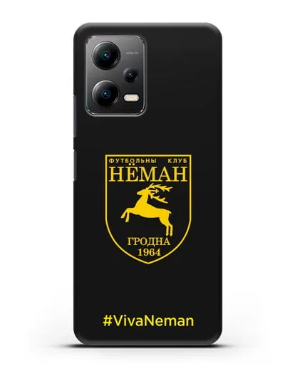 Чехол с логотипом ФК Неман Гродно и надписью #VivaNeman силиконовый для Xiaomi Poco X5