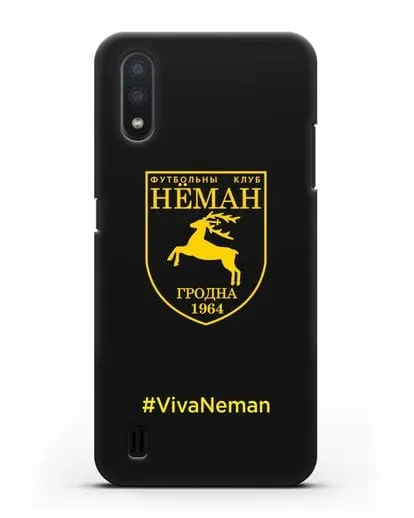 Чехол с логотипом ФК Неман Гродно и надписью #VivaNeman силиконовый для Samsung Galaxy A01 [SM-A015F]