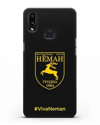 Чехол с логотипом ФК Неман Гродно и надписью #VivaNeman силиконовый для Samsung Galaxy A10s [SM-F107F]