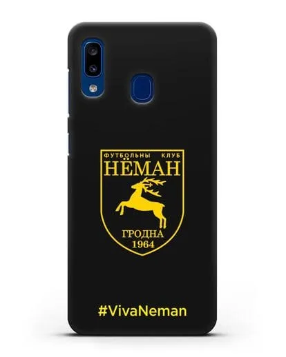 Чехол с логотипом ФК Неман Гродно и надписью #VivaNeman силиконовый для Samsung Galaxy A20 [SM-A205FN]