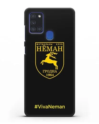 Чехол с логотипом ФК Неман Гродно и надписью #VivaNeman силиконовый для Samsung Galaxy A21s [SM-A217F]