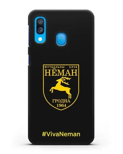 Чехол с логотипом ФК Неман Гродно и надписью #VivaNeman силиконовый для Samsung Galaxy A40 [SM-A405F]