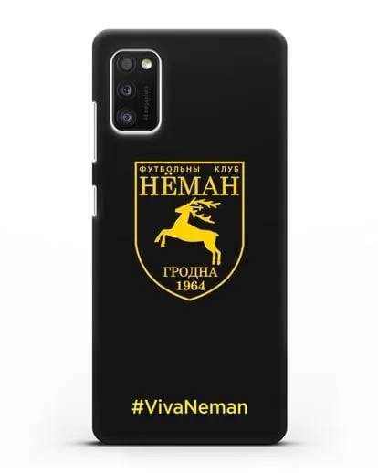 Чехол с логотипом ФК Неман Гродно и надписью #VivaNeman силиконовый для Samsung Galaxy A41 [SM-A415F]