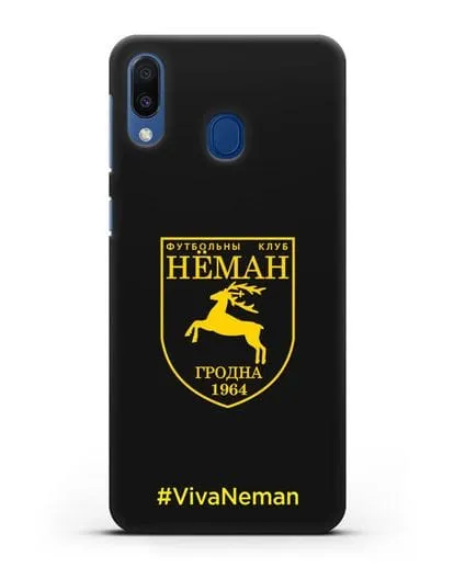 Чехол с логотипом ФК Неман Гродно и надписью #VivaNeman силиконовый для Samsung Galaxy M20 [SM-M205F]