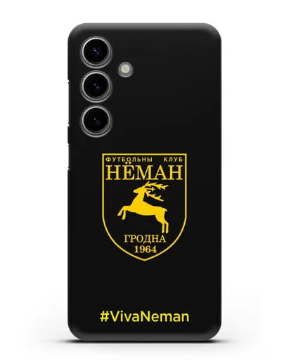 Чехол с логотипом ФК Неман Гродно и надписью #VivaNeman силиконовый для Samsung Galaxy S24