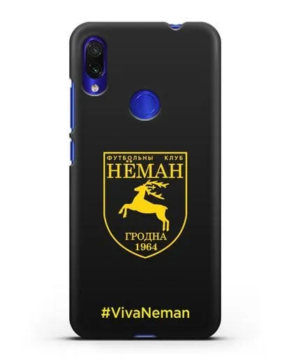 Чехол с логотипом ФК Неман Гродно и надписью #VivaNeman силиконовый для Xiaomi Redmi Note 7