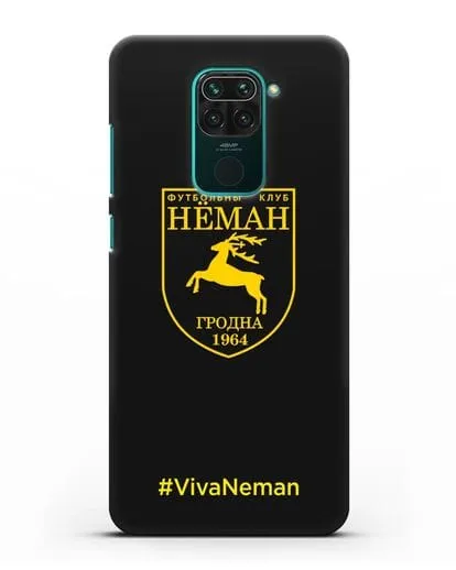Чехол с логотипом ФК Неман Гродно и надписью #VivaNeman силиконовый для Xiaomi Redmi Note 9