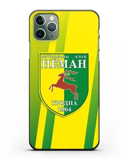 Чехол с символикой ФК Неман Гродно силиконовый для iPhone 11 Pro Max