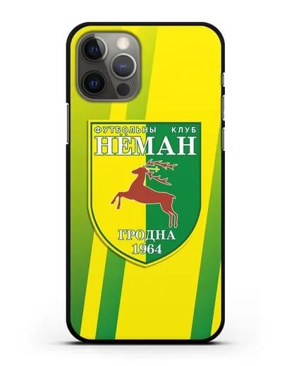 Чехол с символикой ФК Неман Гродно силиконовый для iPhone 12 Pro