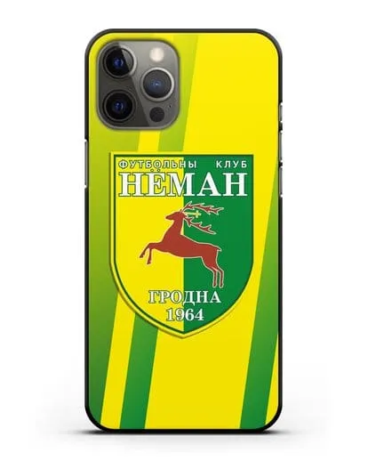 Чехол с символикой ФК Неман Гродно силиконовый для iPhone 12 Pro Max