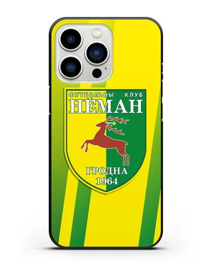 Чехол с символикой ФК Неман Гродно силиконовый для iPhone 13 Pro