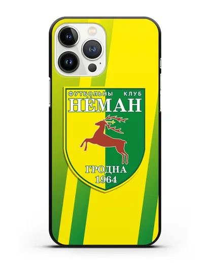 Чехол с символикой ФК Неман Гродно силиконовый для iPhone 13 Pro Max