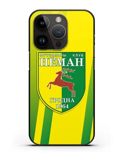 Чехол с символикой ФК Неман Гродно силиконовый для iPhone 14 Pro