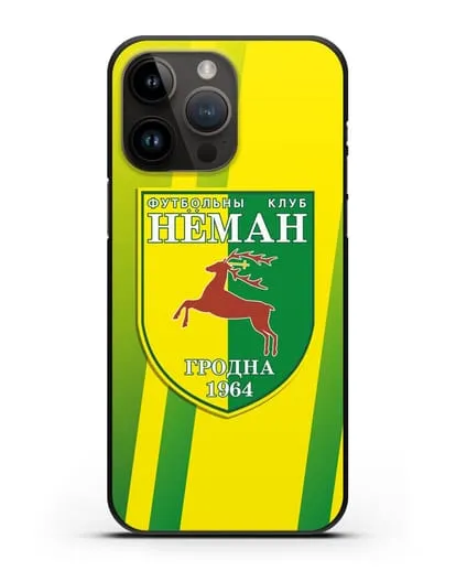 Чехол с символикой ФК Неман Гродно силиконовый для iPhone 14 Pro Max