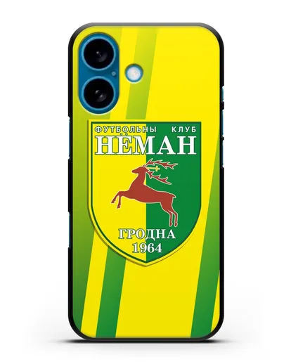 Чехол с символикой ФК Неман Гродно силиконовый для iPhone 16