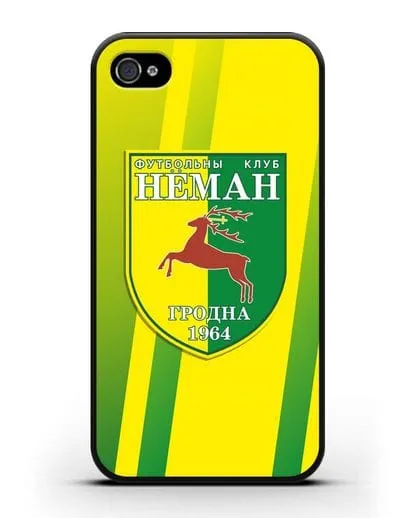 Чехол с символикой ФК Неман Гродно силиконовый для iPhone 4/4s