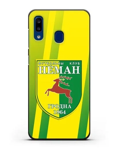 Чехол с символикой ФК Неман Гродно силиконовый для Samsung Galaxy A20 [SM-A205FN]