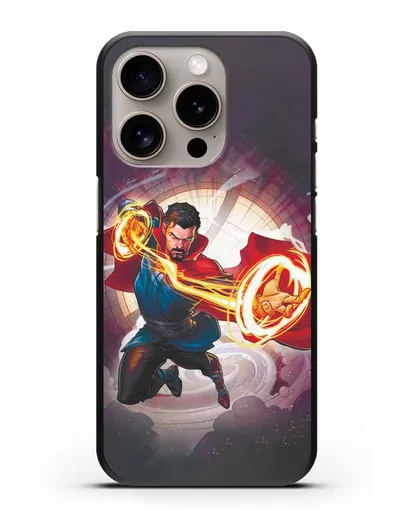 Чехол Верховный маг Стрэндж (Strange) силиконовый для iPhone 15 Pro