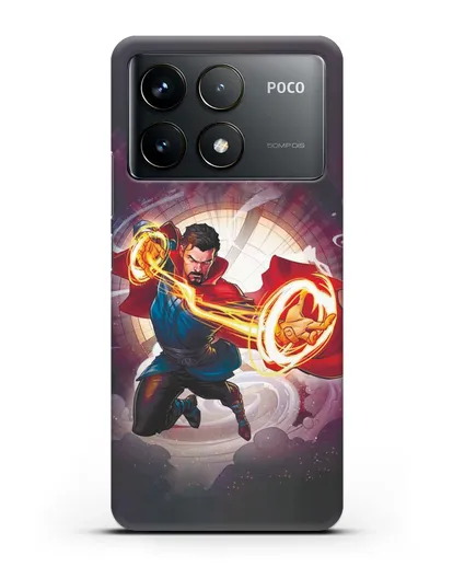 Чехол Верховный маг Стрэндж (Strange) силиконовый для Xiaomi Poco F6 Pro