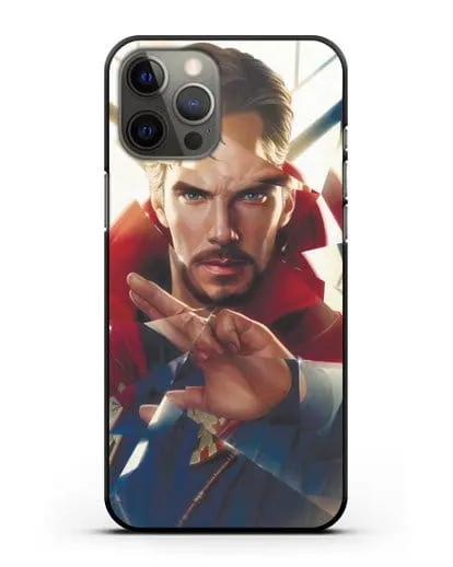 Чехол Доктор Стрэндж (Doctor Strange) в разбитом стекле силиконовый для iPhone 12 Pro Max
