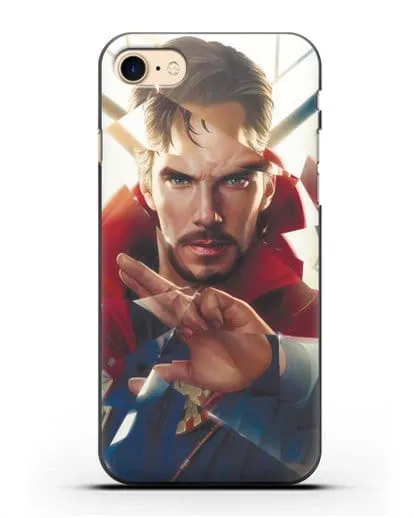 Чехол Доктор Стрэндж (Doctor Strange) в разбитом стекле силиконовый для iPhone 8