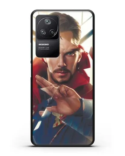 Чехол Доктор Стрэндж (Doctor Strange) в разбитом стекле силиконовый для Xiaomi Poco F4