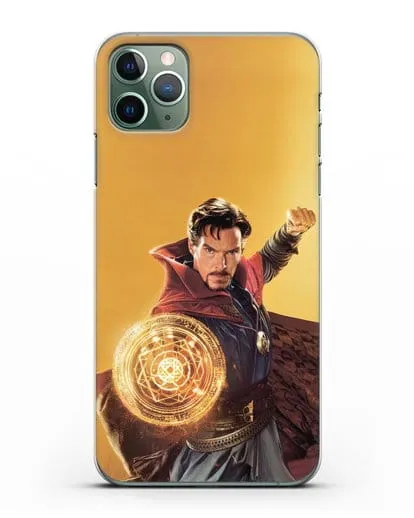 Чехол Доктор Стрэндж (Doctor Strange) колдует силиконовый для iPhone 11 Pro Max