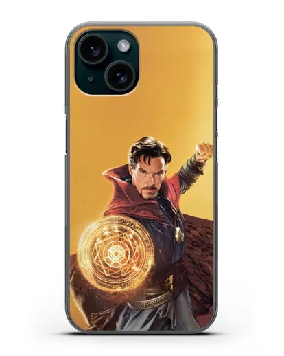 Чехол Доктор Стрэндж (Doctor Strange) колдует силиконовый для iPhone 15
