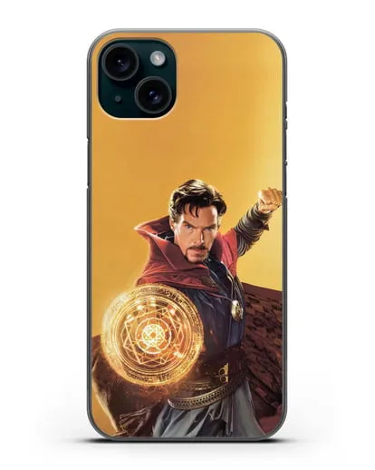 Чехол Доктор Стрэндж (Doctor Strange) колдует силиконовый для iPhone 15 Plus