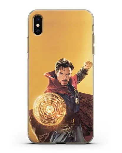 Чехол Доктор Стрэндж (Doctor Strange) колдует силиконовый для iPhone XS Max