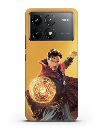 Чехол Доктор Стрэндж (Doctor Strange) колдует силиконовый для Xiaomi Poco F6 Pro