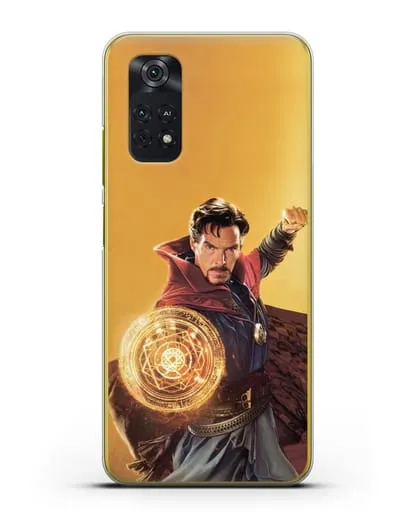 Чехол Доктор Стрэндж (Doctor Strange) колдует силиконовый для Xiaomi Poco M4 Pro 4G