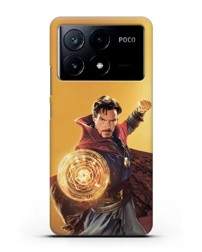 Чехол Доктор Стрэндж (Doctor Strange) колдует силиконовый для Xiaomi Poco X6 Pro
