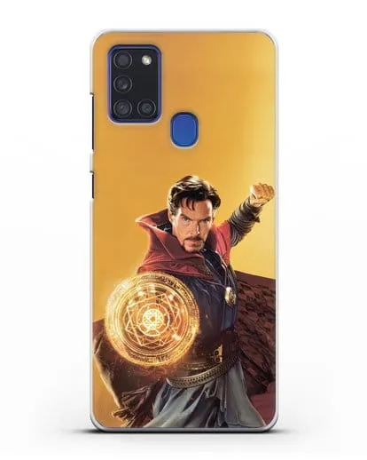 Чехол Доктор Стрэндж (Doctor Strange) колдует силиконовый для Samsung Galaxy A21s [SM-A217F]