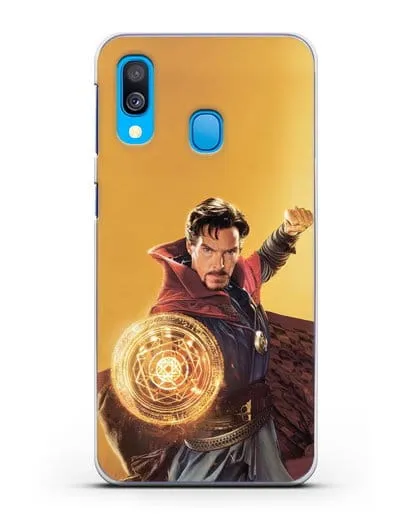 Чехол Доктор Стрэндж (Doctor Strange) колдует силиконовый для Samsung Galaxy A40 [SM-A405F]