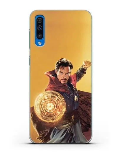 Чехол Доктор Стрэндж (Doctor Strange) колдует силиконовый для Samsung Galaxy A50