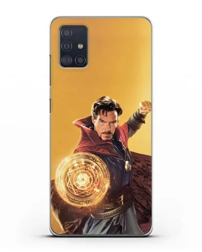 Чехол Доктор Стрэндж (Doctor Strange) колдует силиконовый для Samsung Galaxy A51 [SM-A515F]