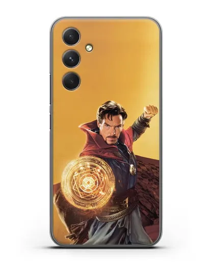 Чехол Доктор Стрэндж (Doctor Strange) колдует силиконовый для Samsung Galaxy A54 [SM-A536]