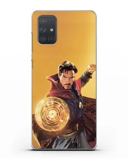 Чехол Доктор Стрэндж (Doctor Strange) колдует силиконовый для Samsung Galaxy A71 [SM-A715F]