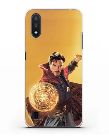 Чехол Доктор Стрэндж (Doctor Strange) колдует силиконовый для Samsung Galaxy M01 [SM-M015F]
