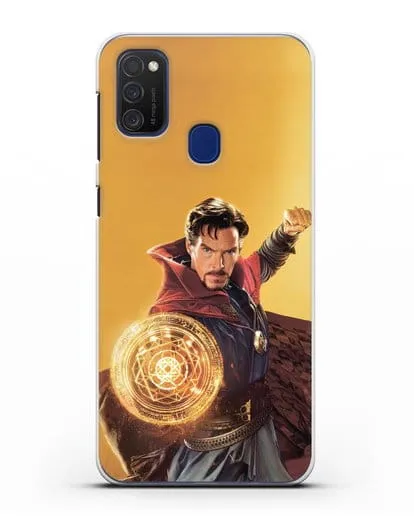 Чехол Доктор Стрэндж (Doctor Strange) колдует силиконовый для Samsung Galaxy M21 [SM-M215F]
