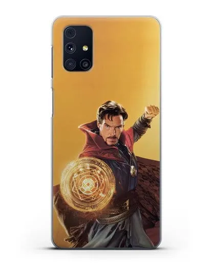 Чехол Доктор Стрэндж (Doctor Strange) колдует силиконовый для Samsung Galaxy M51 [SM-M515F]