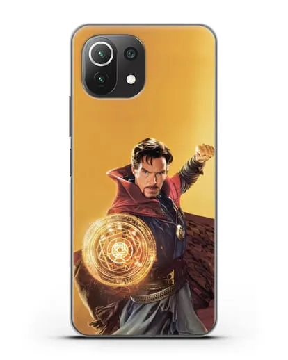 Чехол Доктор Стрэндж (Doctor Strange) колдует силиконовый для Xiaomi 11 Lite
