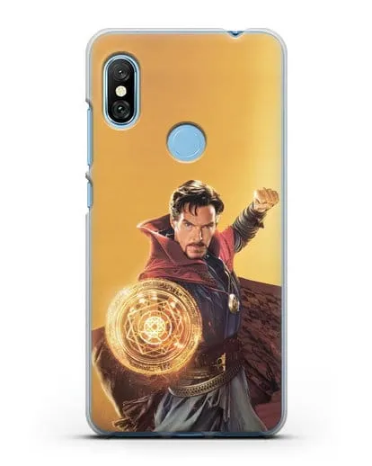 Чехол Доктор Стрэндж (Doctor Strange) колдует силиконовый для Xiaomi Redmi Note 6 Pro