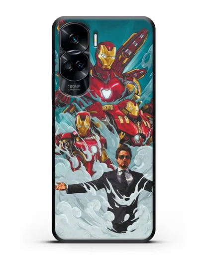 Чехол с рисунком Тони Старк (Железный человек) силиконовый для Honor 90 Lite
