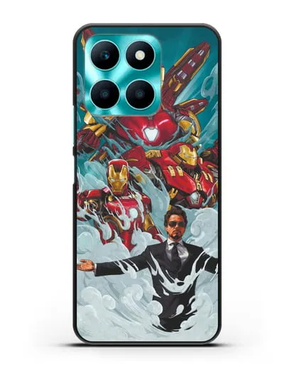 Чехол с рисунком Тони Старк (Железный человек) силиконовый для Honor X6a