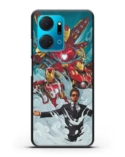 Чехол с рисунком Тони Старк (Железный человек) силиконовый для Honor X7a Plus