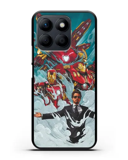 Чехол с рисунком Тони Старк (Железный человек) силиконовый для Honor X8b