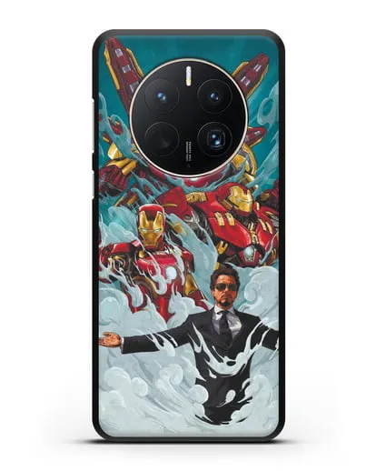 Чехол с рисунком Тони Старк (Железный человек) силиконовый для Huawei Mate 50 Pro